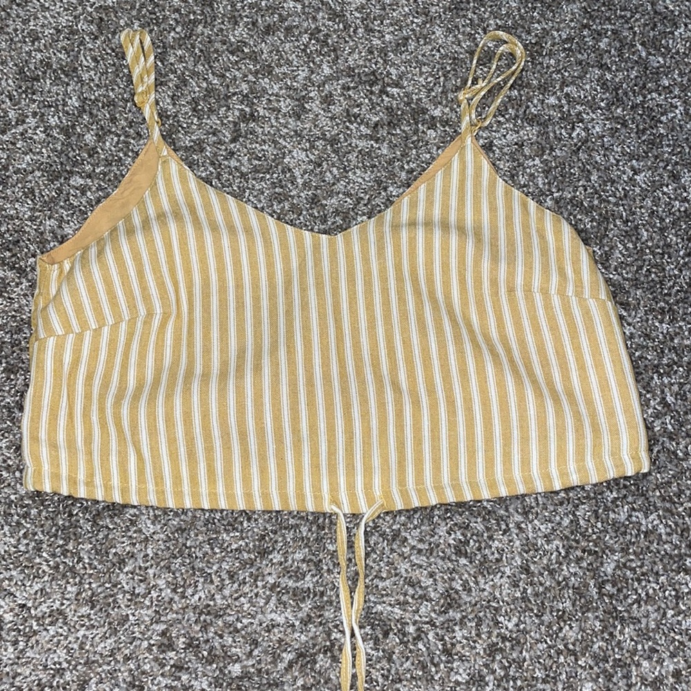 Yellow crop top